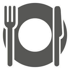 Empty dinner plate icon
