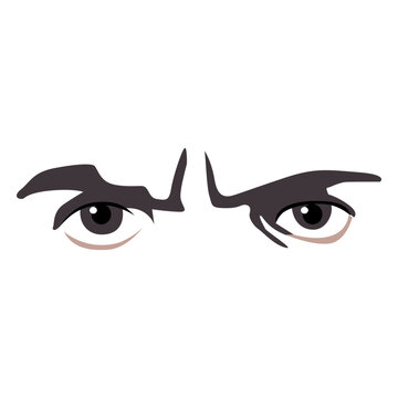 Angry eyes expression