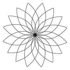 Sacred geometry lotus flower