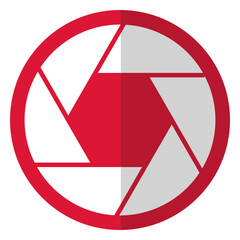 Camera diaphragm light red