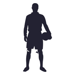 Obraz premium Soccer player standing silhouette