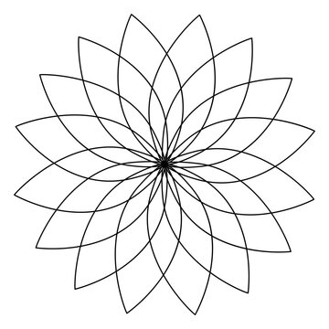 Sacred geometry lotus flower
