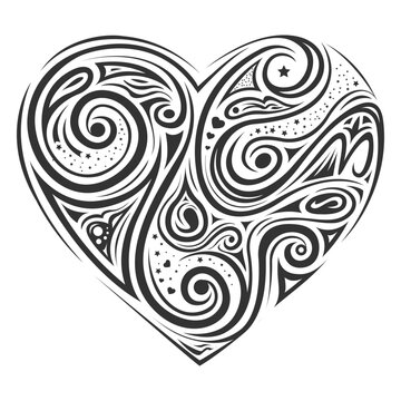 Psychedelic lines heart