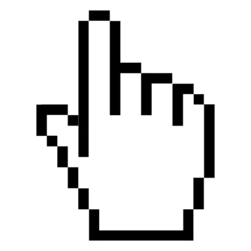 Pixilated hand cursor 1