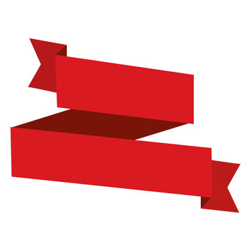 Origami red ribbon