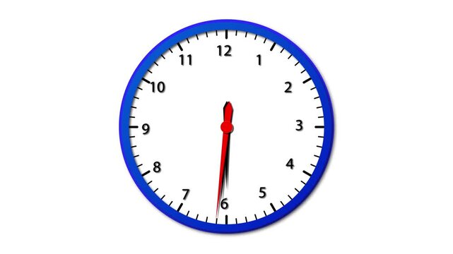 Clock spinning, watch animation on transparent background with alpha channel. Clock icon flat style 24 hours day and night fast speed with moving timer clock rotation.4k video.