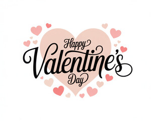 Fototapeta premium Happy Valentines Day typography poster with handwritten calligraphy text, Vector illustration 