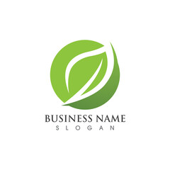 vegan leaf vector logo and symbol