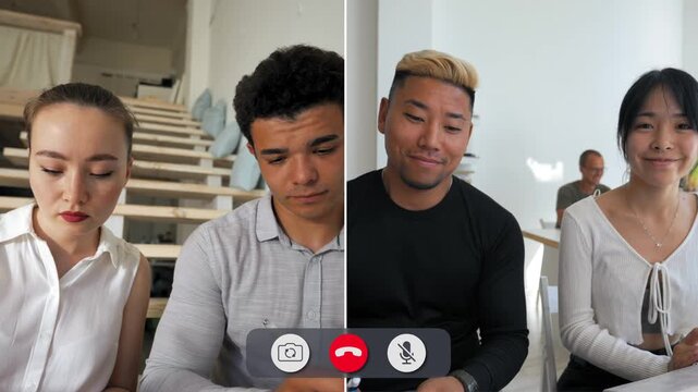 Students engage in an interactive discussion during their online learning session. They share ideas, ask questions, and collaborate on various topics with enthusiasm.