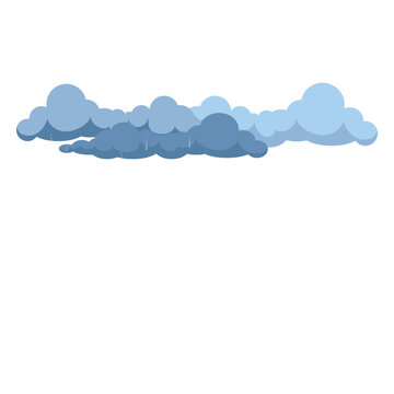 Dark rain clouds vector