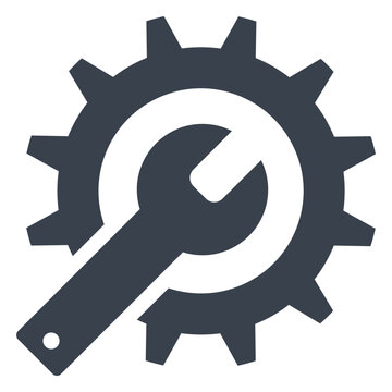 Wrench and gear icon