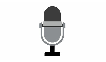 Microphone Icon Vector. Audio Recording and Podcast Symbol