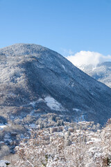 Brides-les-Bains depuis le village de La Saulce en Savoie