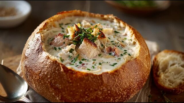 Clam Chowder Bread Bowl