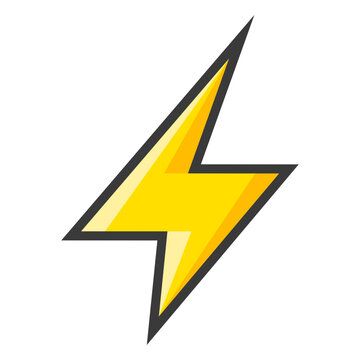Yellow lightning bolt icon