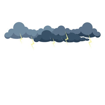 Thunder storm cloud vector
