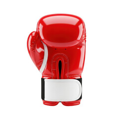 3d rendered red boxing glove isolated on transparent background