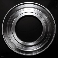 silberner Ring vor einem schwarzen Hintergrund