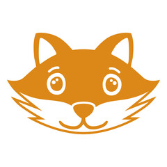 Fox joyful head muzzle flat