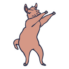 Obraz premium Llama dance dancing flat stroke