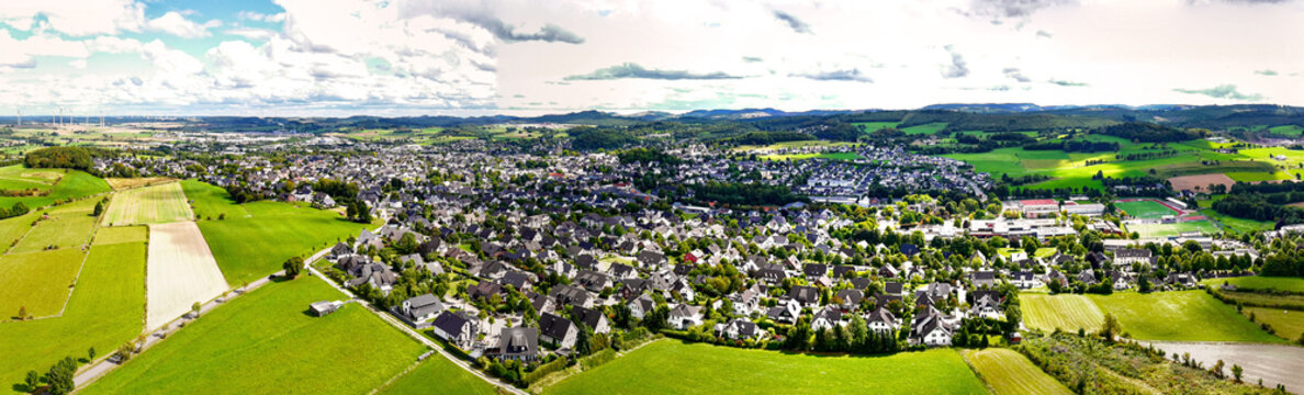 brilon germany from above panorama