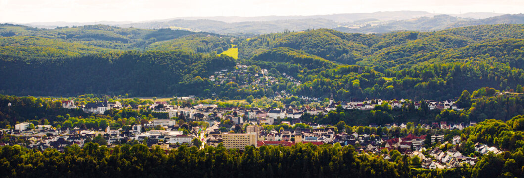 arnsberg germany from far and above panorama