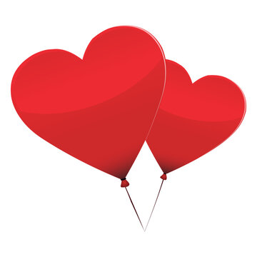 Balloon pair heart  illustration