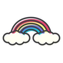 Obraz premium Rainbow arc arch stroke