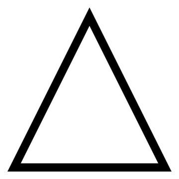 Isosceles triangle acute angled silhouette
