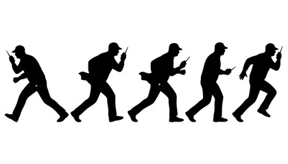 Obraz premium Active Elderly Security Guard