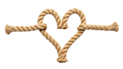 Rope Heart Knot Symbol on a Transparent Background PNG