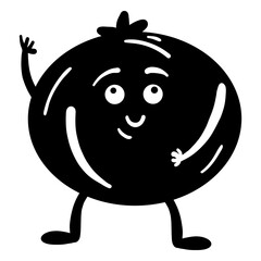 Tomato leaf detailed silhouette