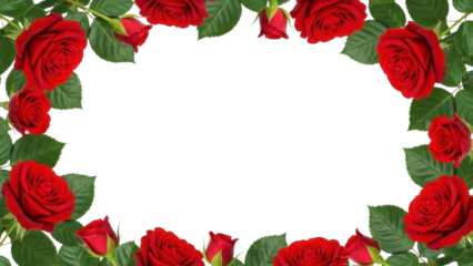 Rose Frame for Easter Day on Transparent Background, PNG Image