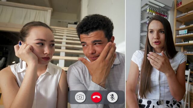 Students and teachers participate in an online classroom, sharing their thoughts and feelings. Expressions reveal the intensity and concentration of learning together.