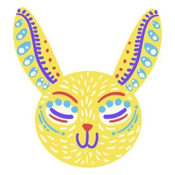 Mexican bunny folk sculpture