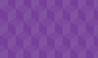 Seamless abstract geometric cube pattern in rich purple tones, modern 3D isometric background texture perfect for wallpaper, branding, packaging and digital design use