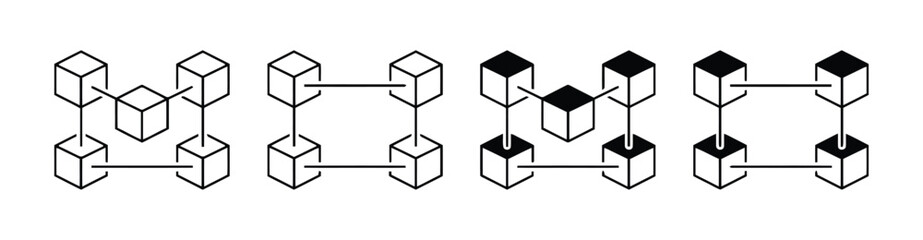 Blockchain network secure connection blocks in a chain of information technology interconnected digital data encryption cryptocurrency ledger system