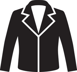 Black notch lapel business jacket with white contrast