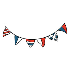 Obraz premium United states pennants