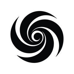 Minimalist Spiral Swirl Icon Vector Illustration