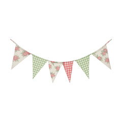 Fototapeta premium PNG Vintage floral bunting decoration