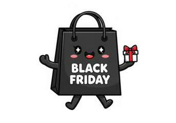 Black friday shopping bag