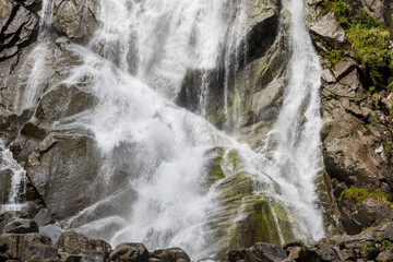 View of waterfall in Val di Genova in Trentino Alto Adige