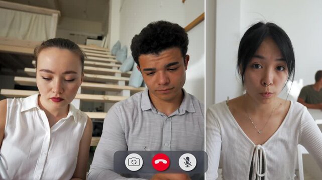 Tired students and attentive teachers navigate an online learning session filled with distractions but still strive to connect and share knowledge effectively.