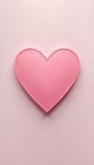 Fototapeta premium Valentine's Day card, knitted heart made of threads, handmade