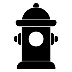 Fire hydrant icon silhouette