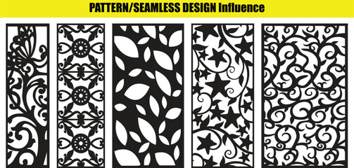 And seamless patterns with intricate floral swirls