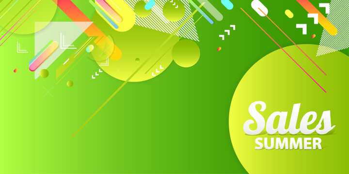 Sale summer backgrounds colorful 3d holiday vector Illustration graphic design poster flyer leaflet party