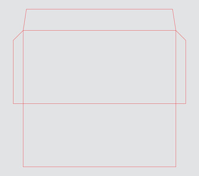 Red template for 10 inch envelope