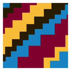 Fototapeta premium Colorful stair kente pattern composition
